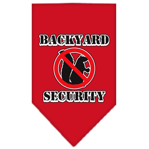 Backyard Security Screen Print Bandana Red Small